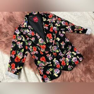 XOXO Floral 3/4 Sleeve Women’s Blazer Sz large